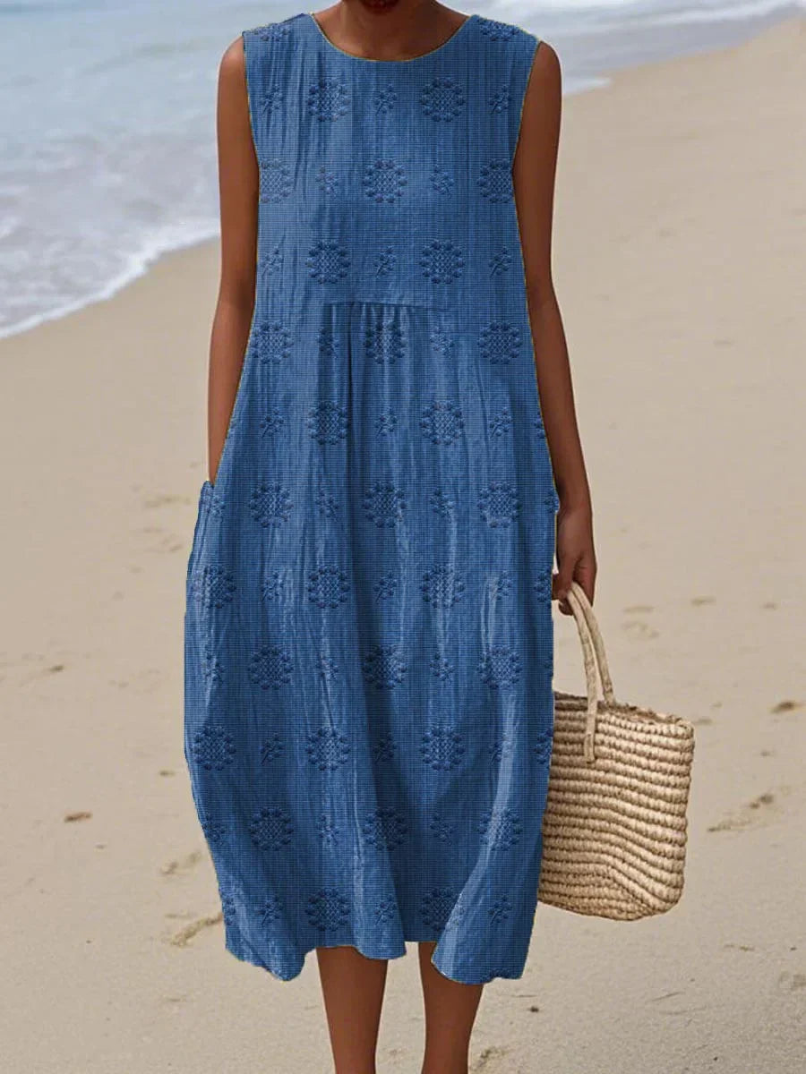 Lynor™ Sleeveless Dress with Pockets – Chic & Practical