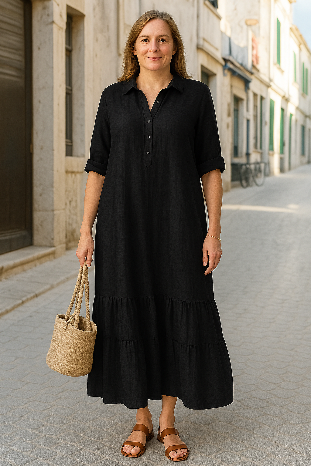 Lynor™ | Mid-Rise Button Coveresthetic for Belly Dress