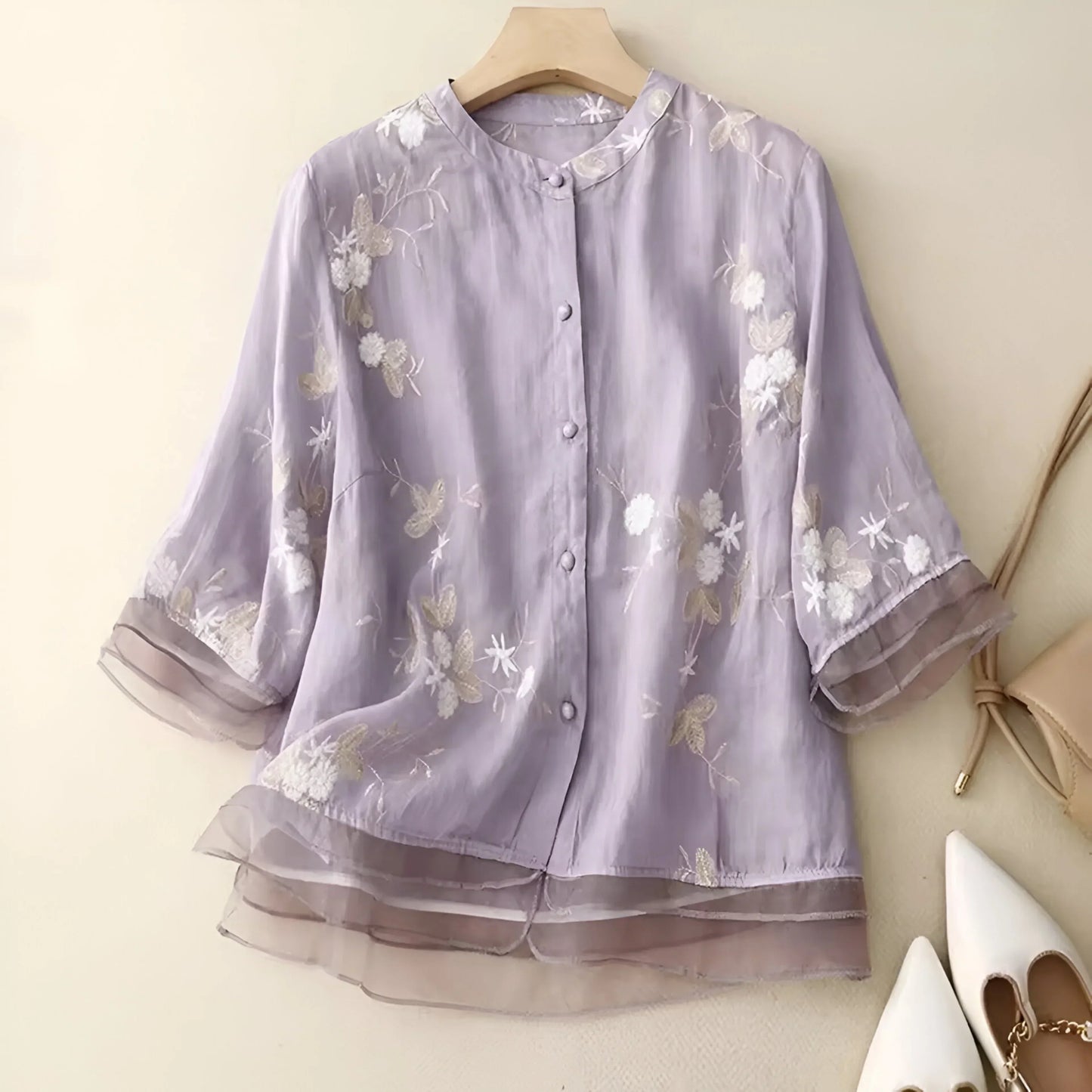 Lynor™ | Embroidered Cotton Top