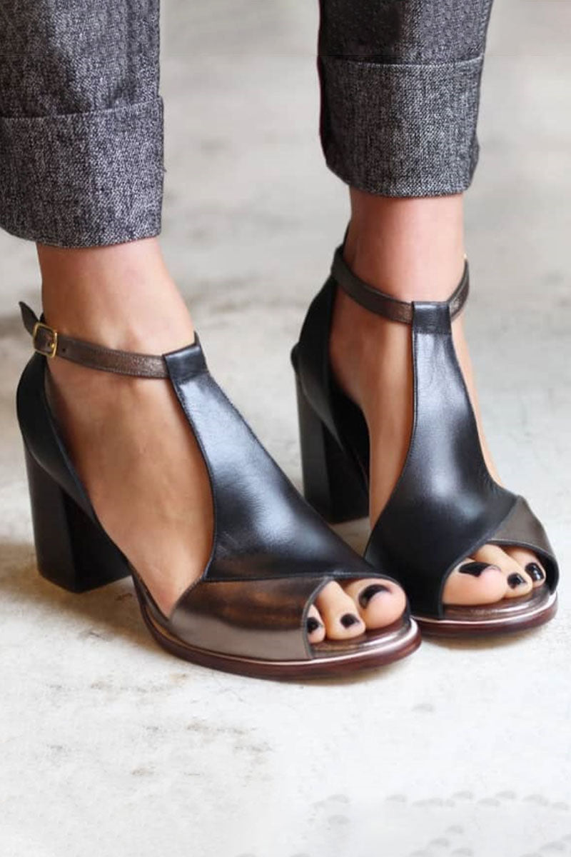 Lynor™ | Black Open-Toe Heels – Timeless Elegance with a Modern Edge