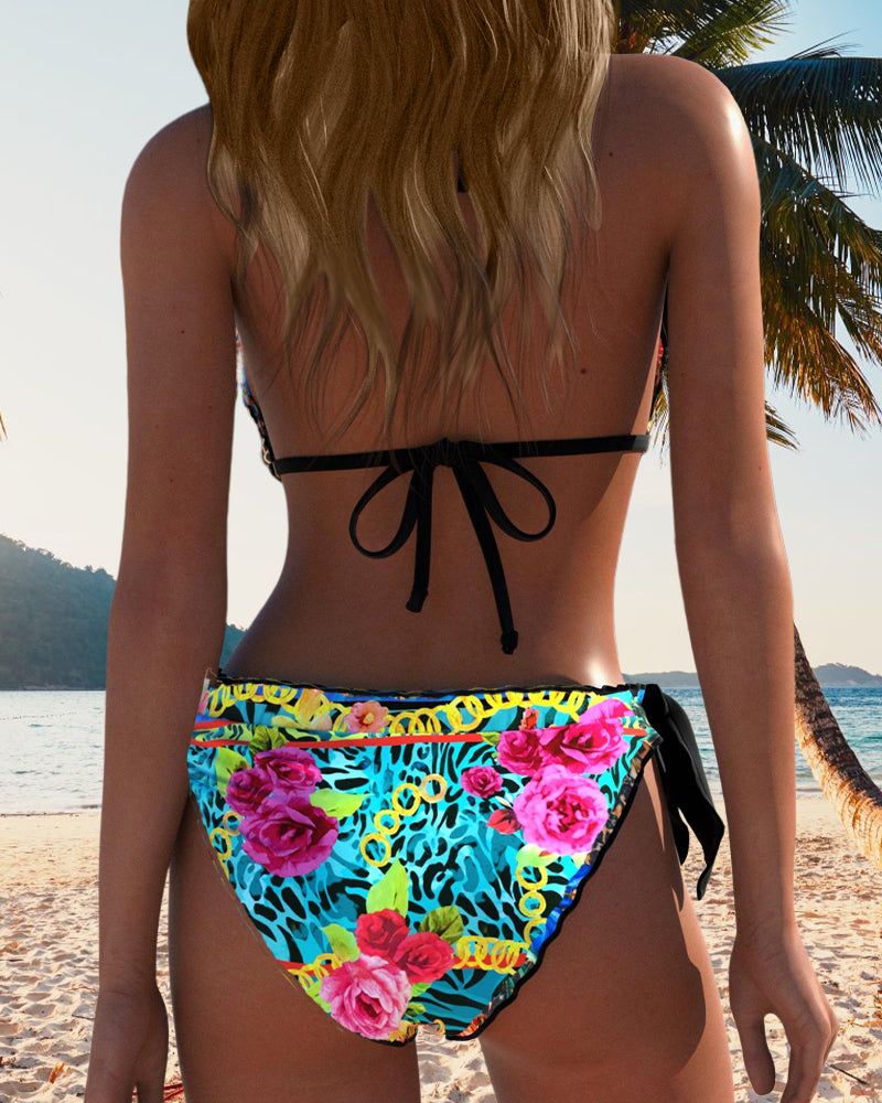 Lynor™ | Seductive Halter Neck Bikini – Lace-Up Details