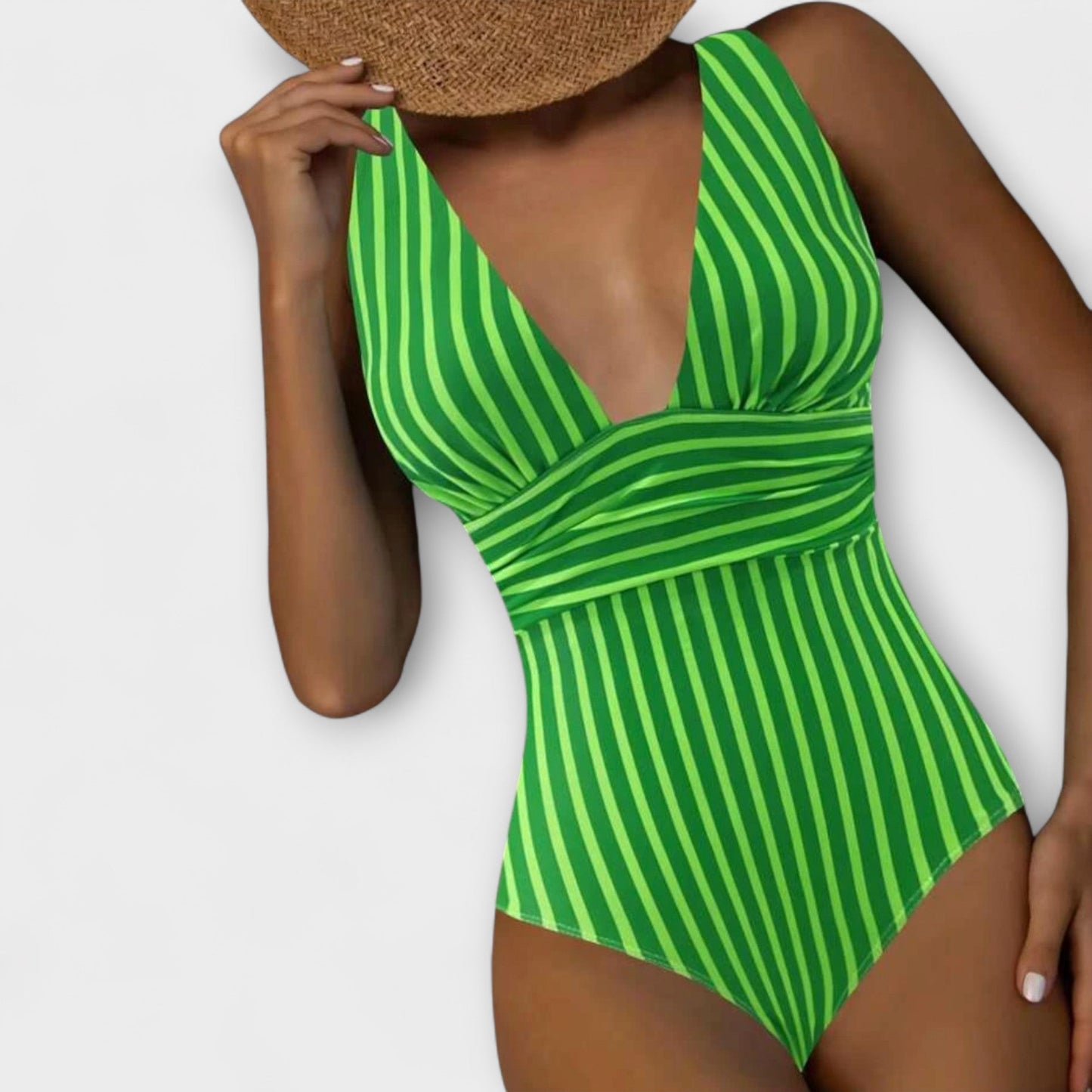 Lynor™ | Striped One-Piece Swimsuit for Effortless Elegance