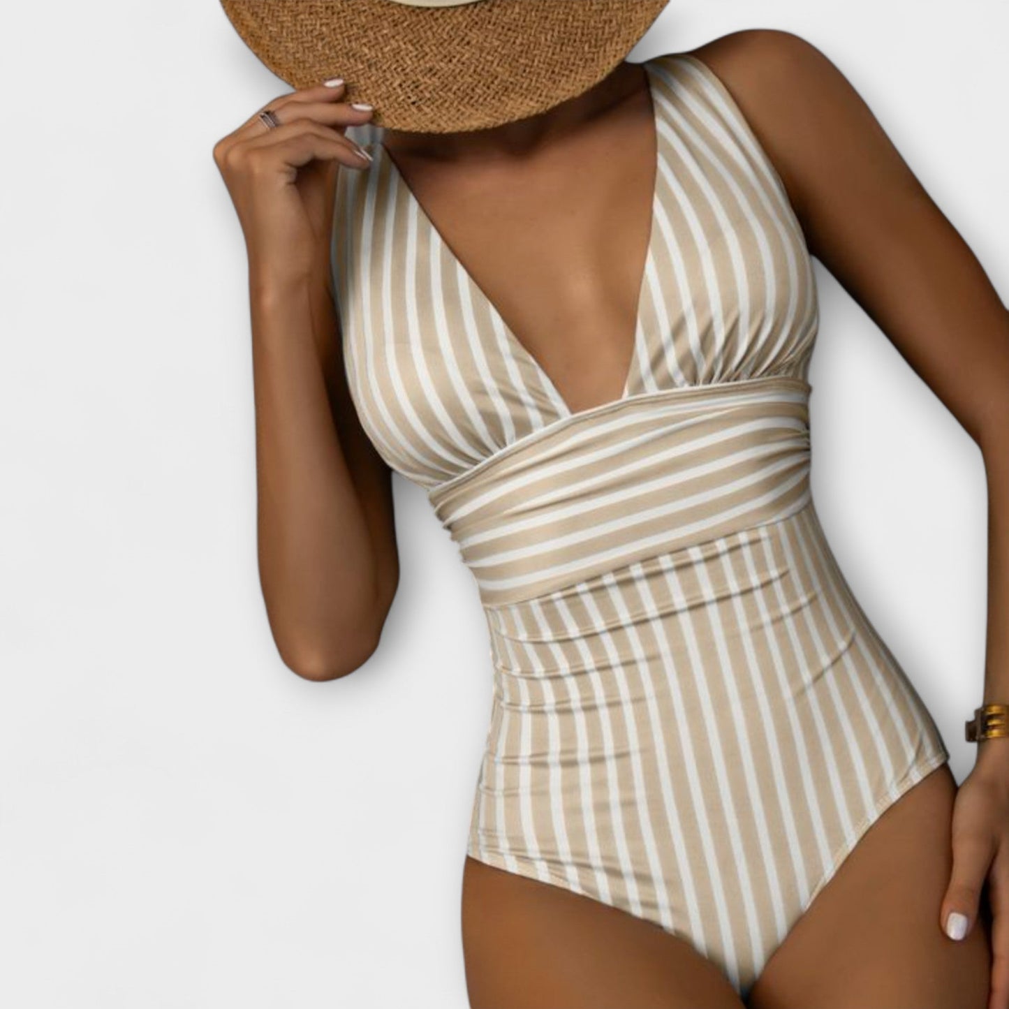 Lynor™ | Striped One-Piece Swimsuit for Effortless Elegance