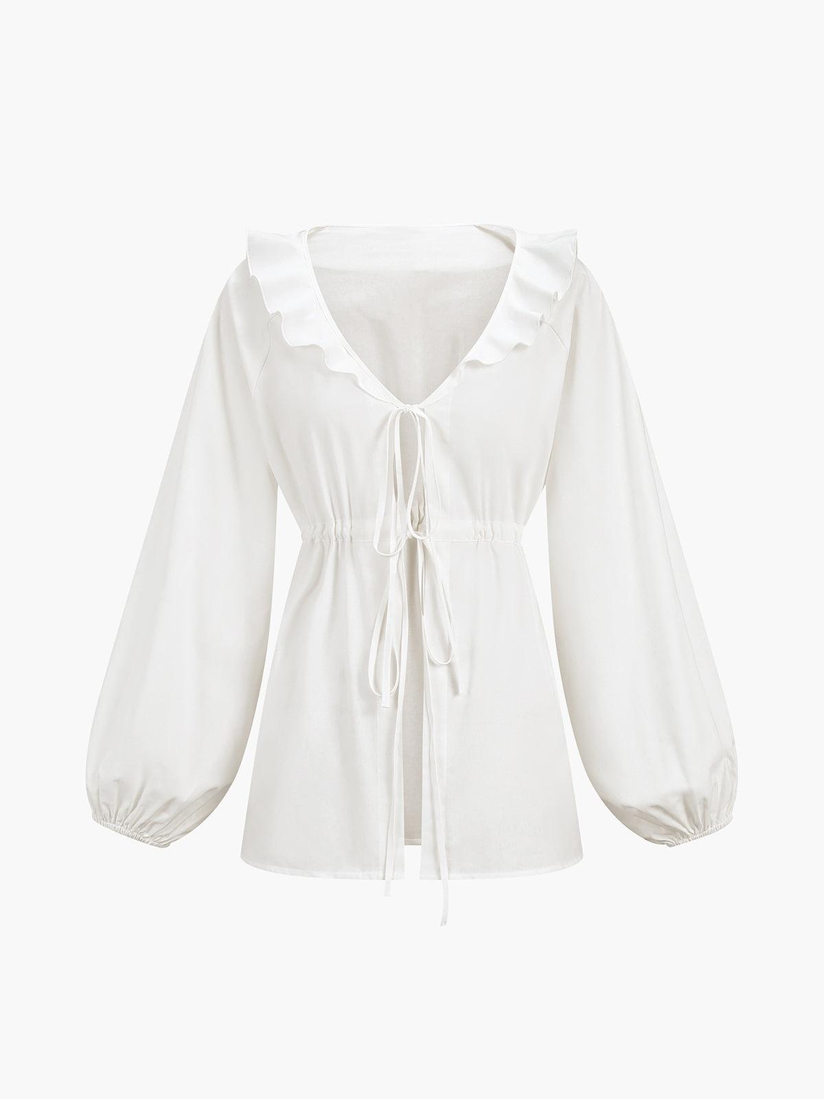 Lynor™ | Ruffles & Puff Sleeves Two-Piece Set