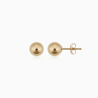 Lynor™ | Ball Stud Earring – Minimalist 16K Gold Elegance