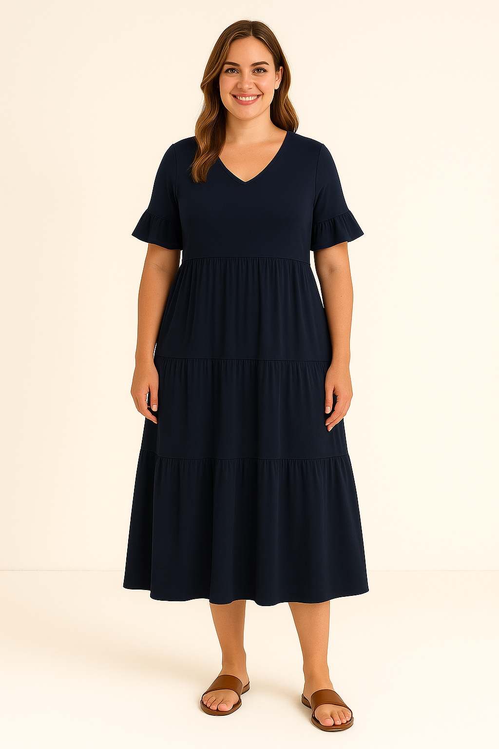 Lynor™ | V-Neck with Belly Coverage Dress