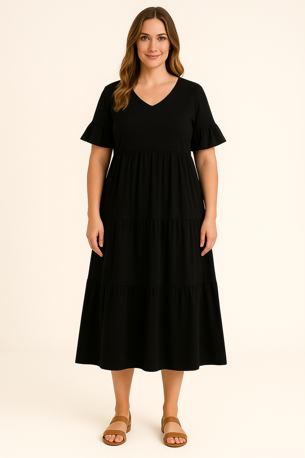 Lynor™ | V-Neck with Belly Coverage Dress