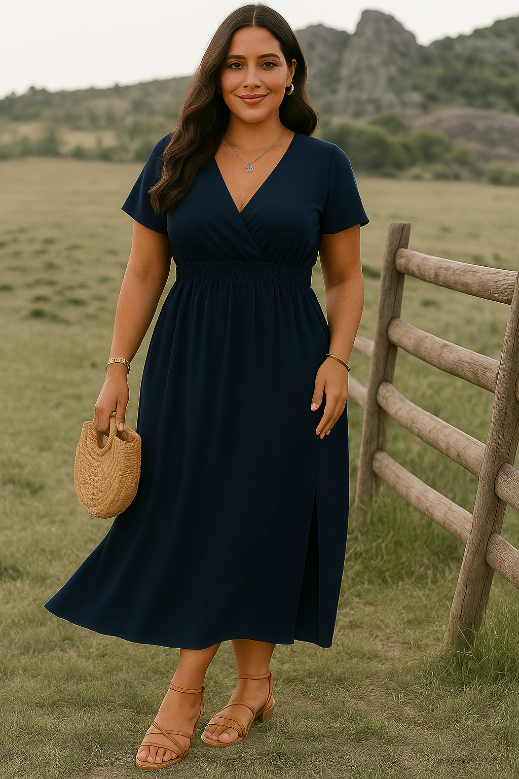 Lynor™ | V-Neck with Belly Coverage Dress