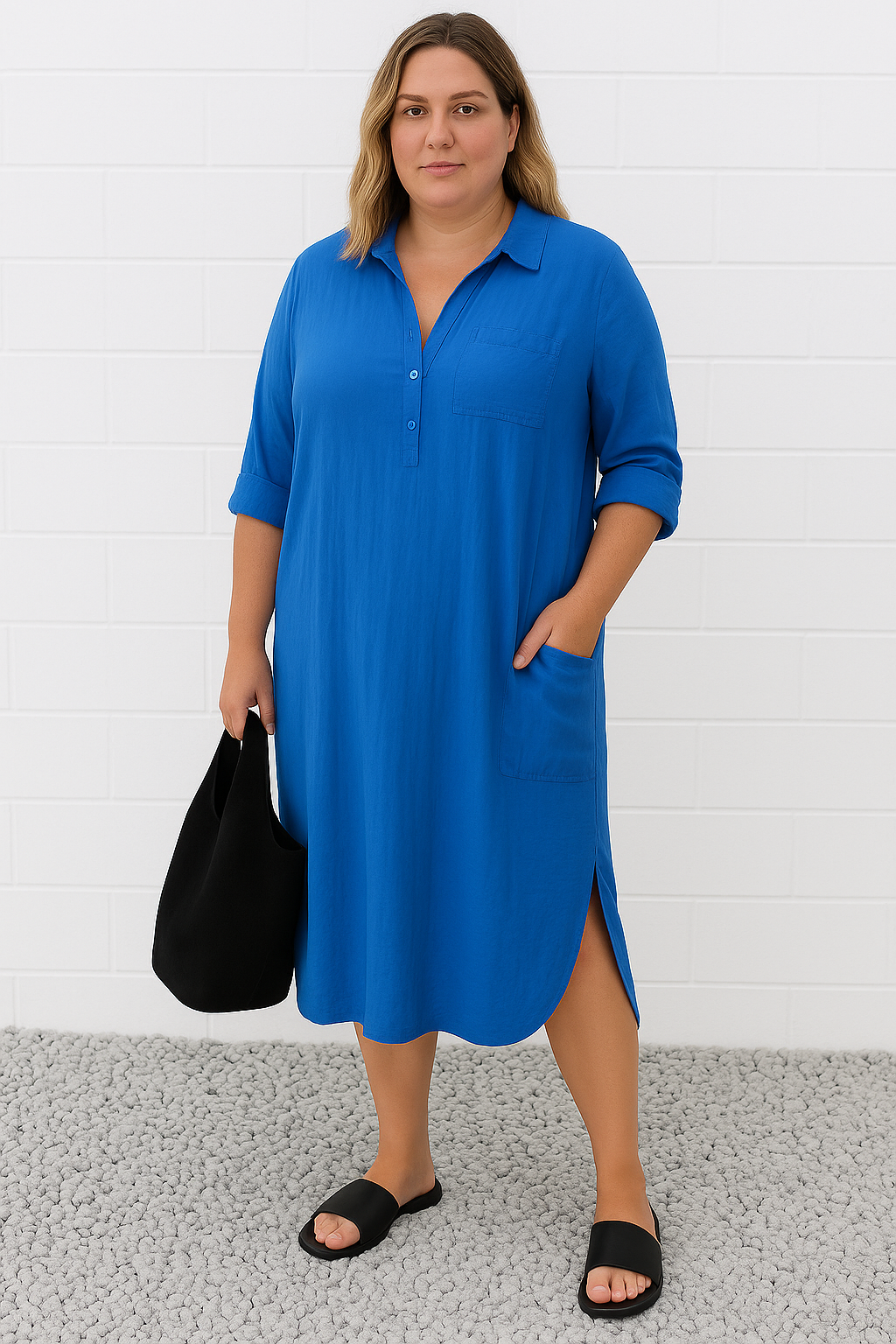 Lynor™ | Half Button Style with Belly Coverage Dress
