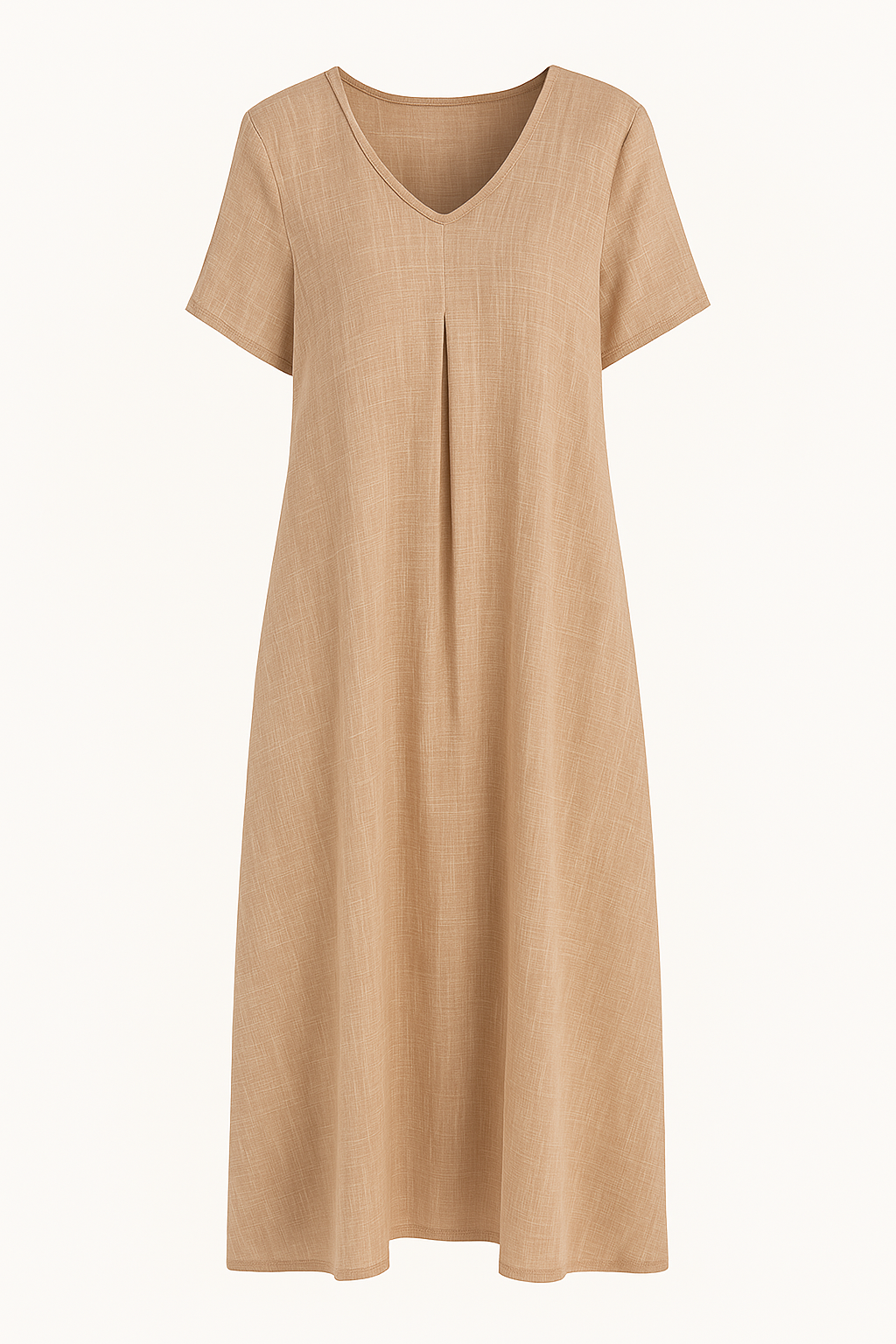 Lynor™ | Casual V-Neck with Tummy Coverage Linen Dress