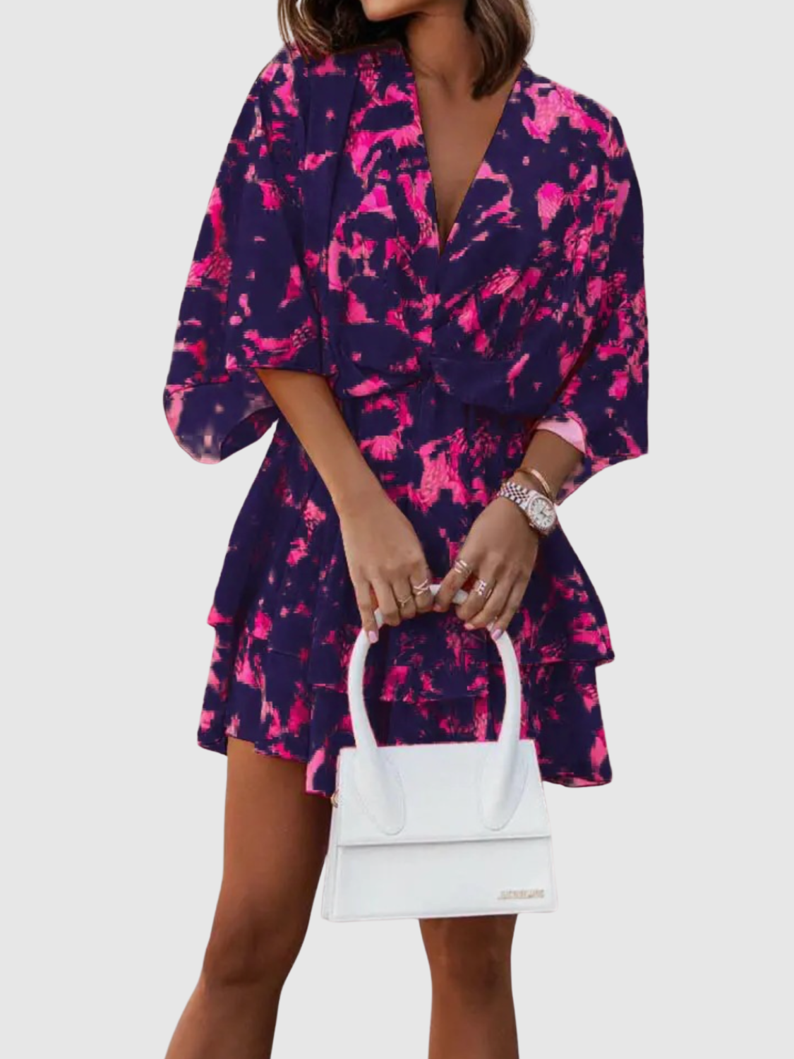 Lynor™ | Satin Floral Dress