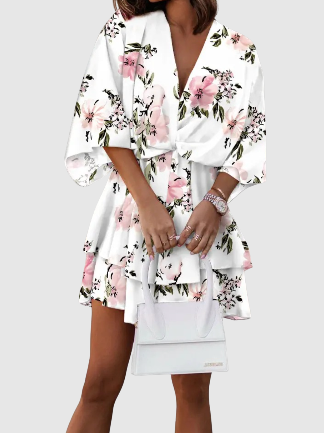 Lynor™ | Satin Floral Dress