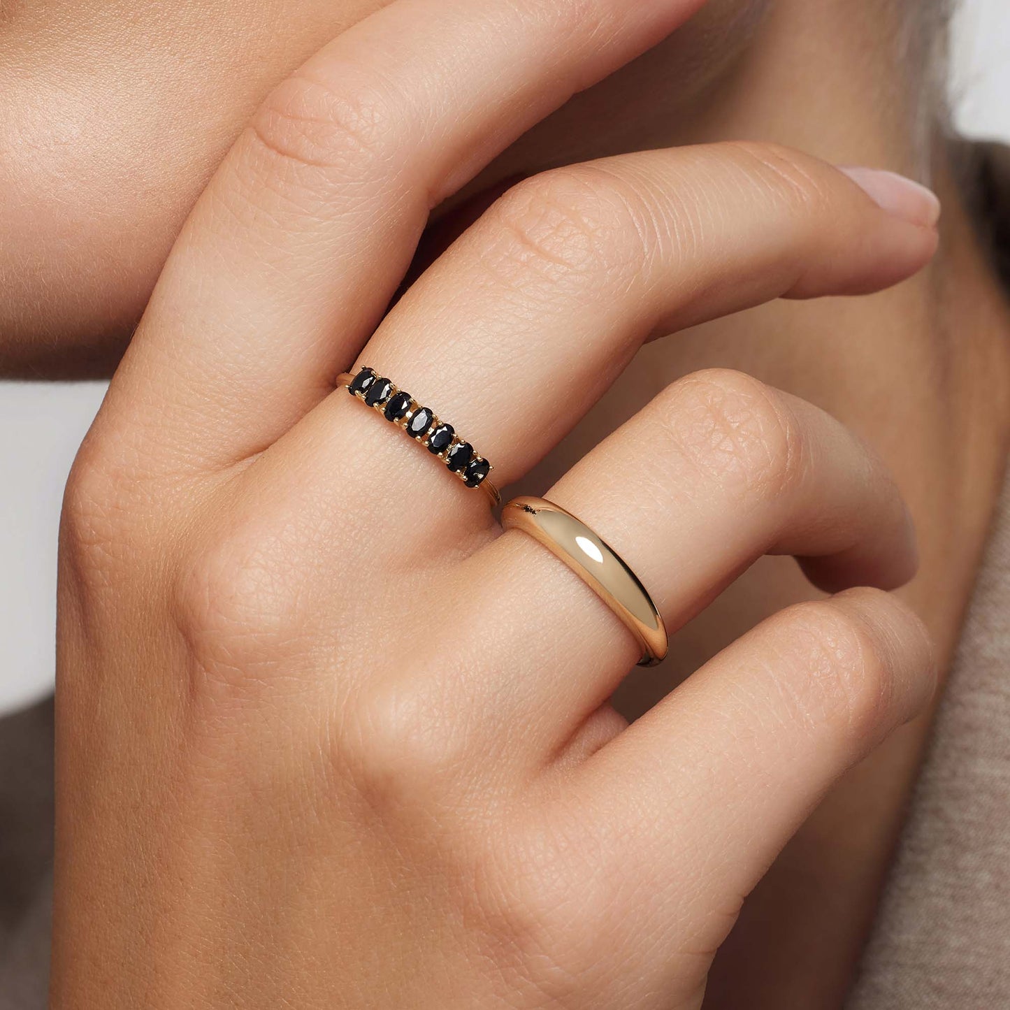 Lynor™ | Rock Solid Ring – Bold 14K Gold with a Sculpted Edge