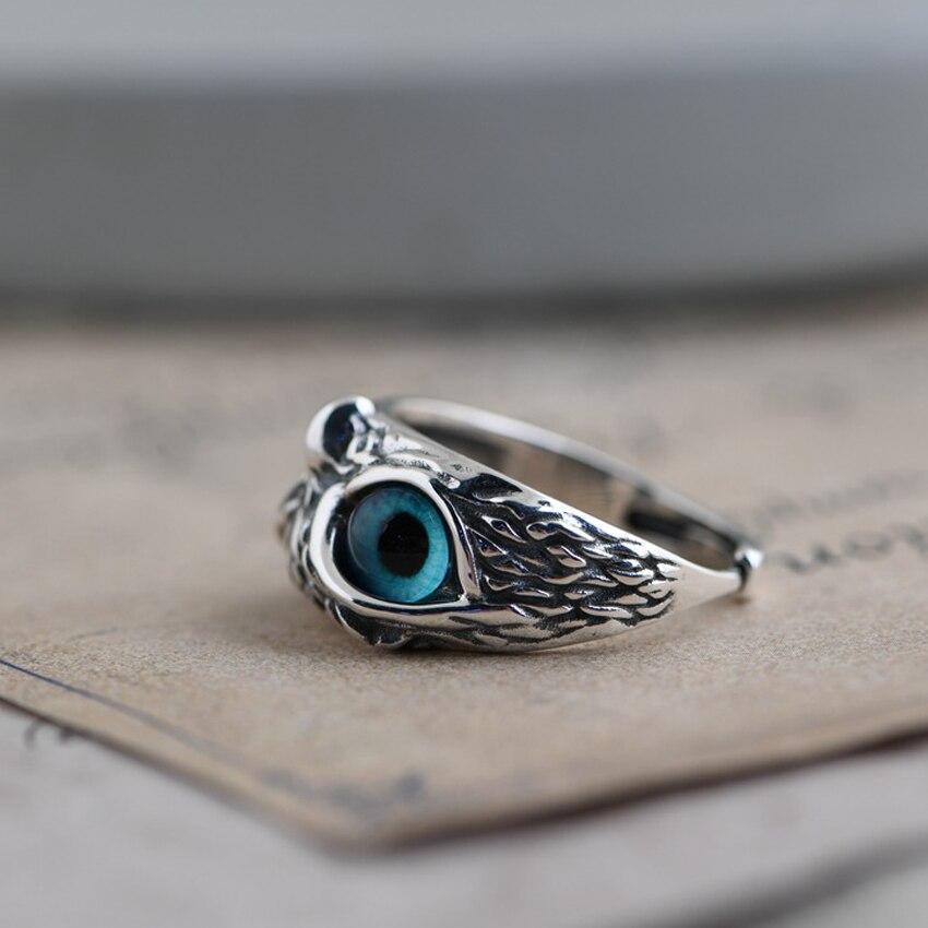 Lynor™ | Lucky Owl Adjustable Ring in Silver & Opal – Wisdom with a Touch of Magic