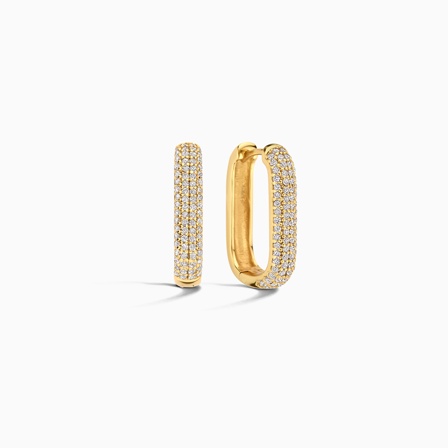 Lynor™ | Icon Pavé Hoops – Dazzling 18K Gold Sparkle in a Signature Design
