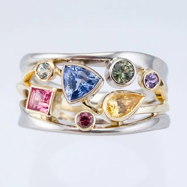Lynor™ | Vintage Multicolour Zirconia Ring