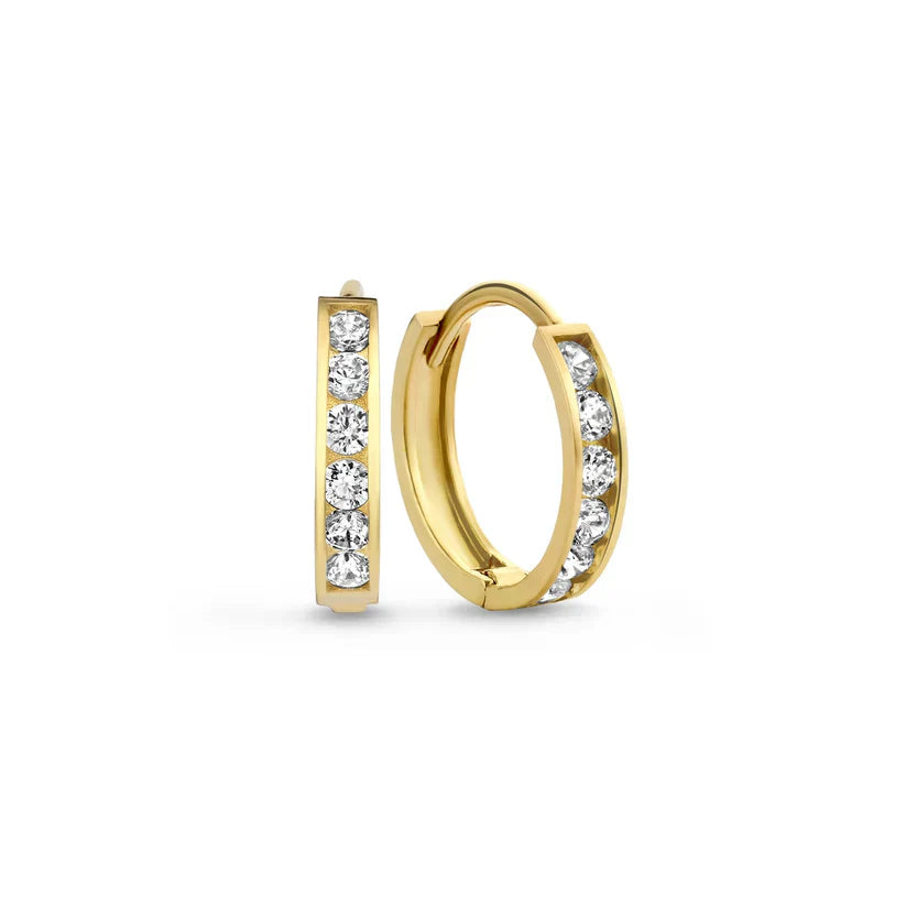 Lynor™ | Dara Brillane Earring Set – Sparkling 14K Gold with Radiant Elegance