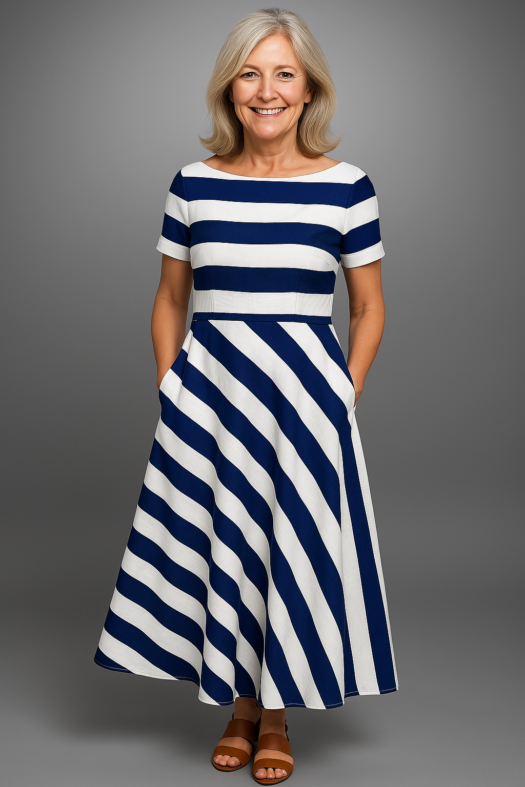 Lynor™ | Handcrafted Striped Long Dress