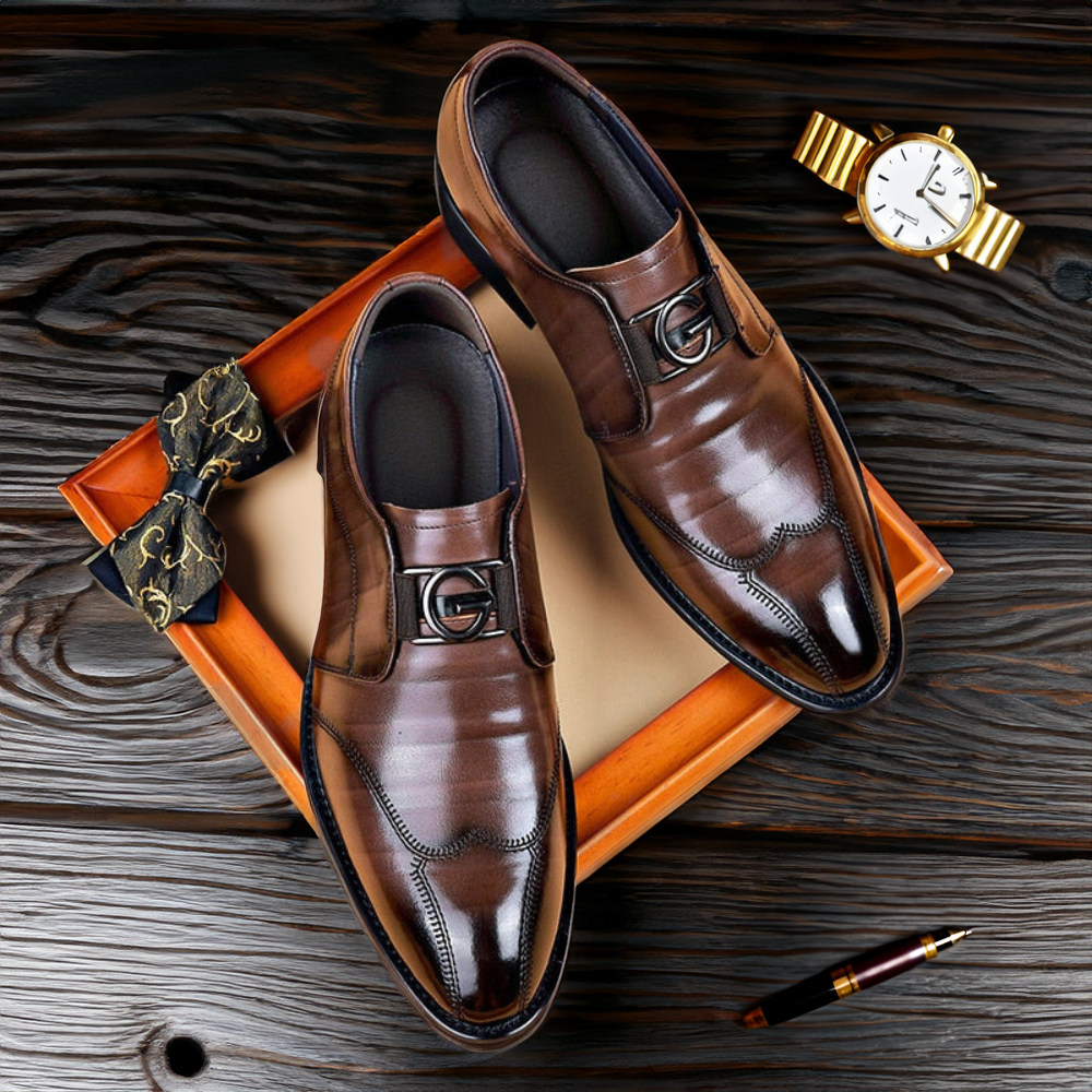 Lynor™ | Boss-style Leather Shoes