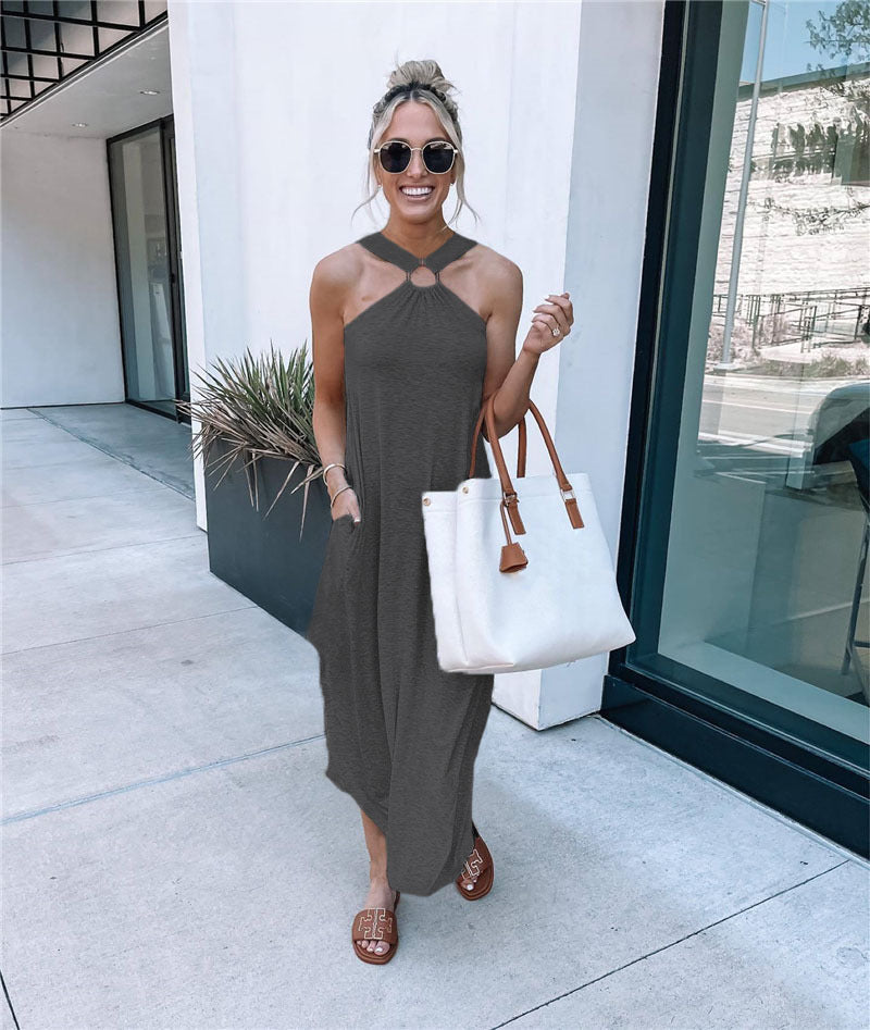 Lynor™ | Light & Refined Halter Maxi Dress