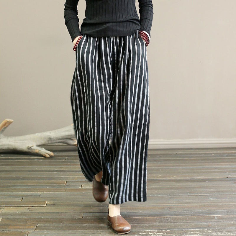Lynor™ | Striped Flare Trousers for Effortless Silhouettes