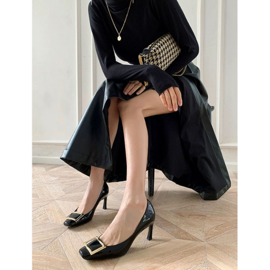 Lynor™ | Elegant Heeled Sandals with Metallic Accents – Sophisticated Shine in Every Step