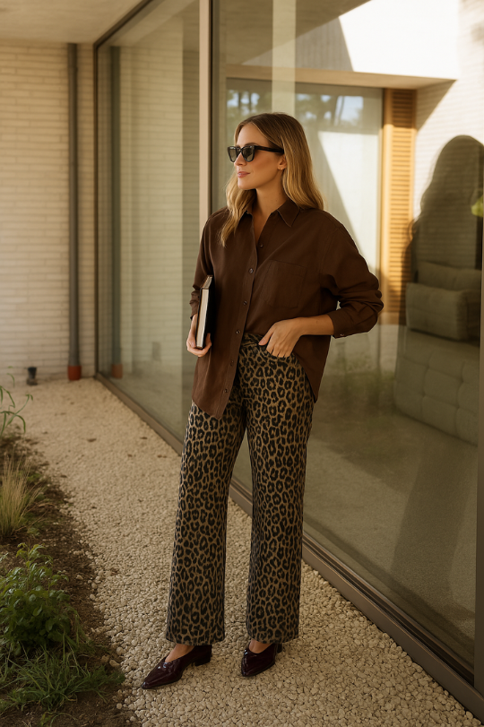 Lynor™ | Leopard Flared Pants – Wild Print with Retro Chic
