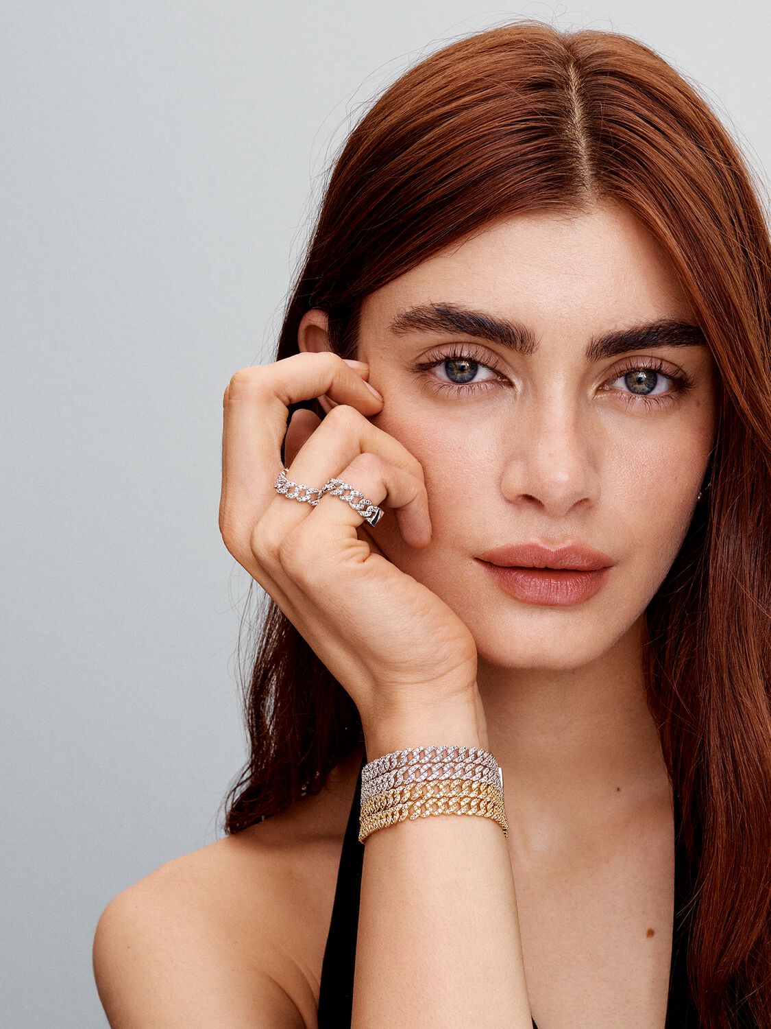 Lynor™ | Moissanite Cuban Bracelet – Bold 18K Gold with Dazzling Brilliance