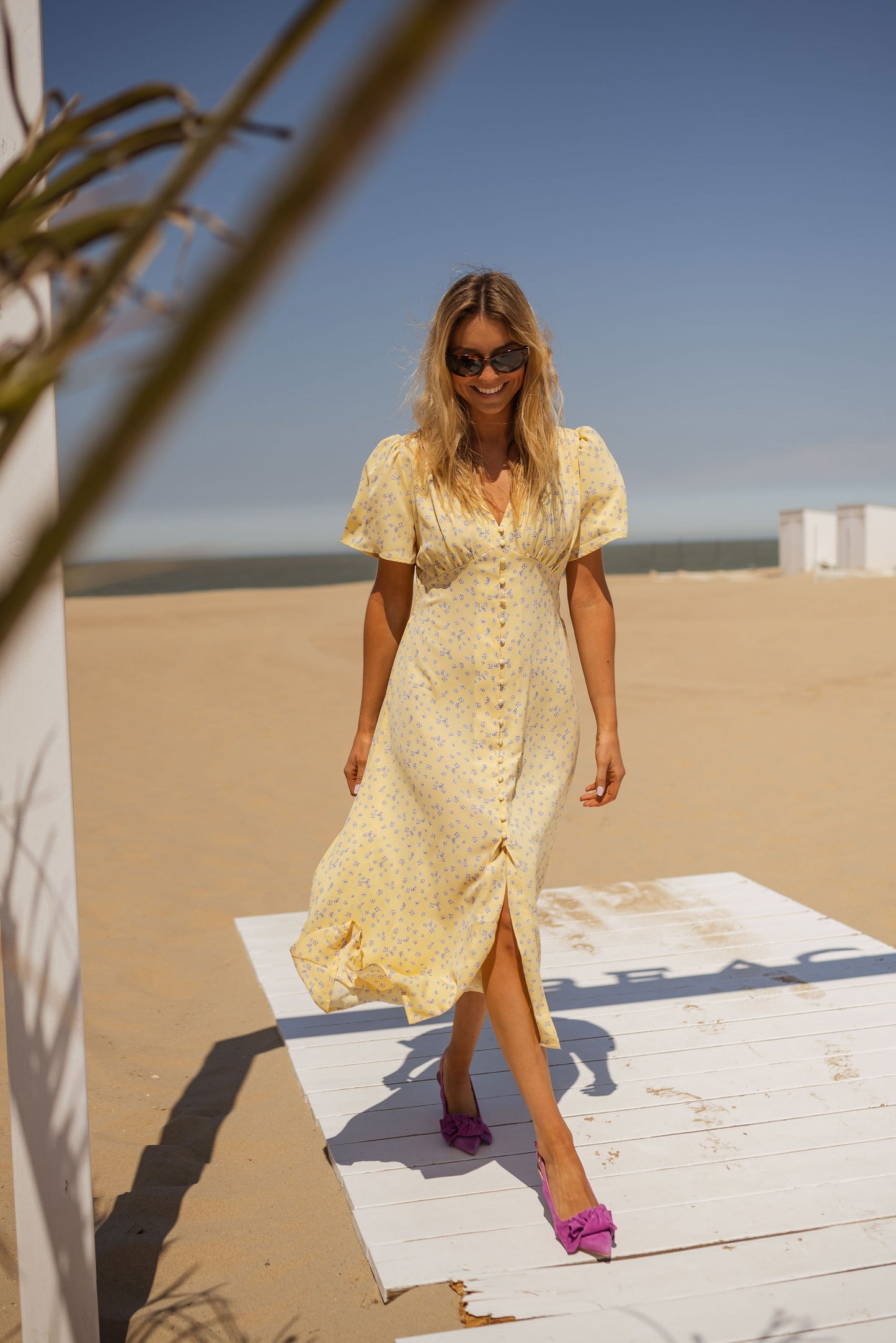 Lynor™ | Floral Summer Midi Dress – Light, Elegant & Perfectly Breezy