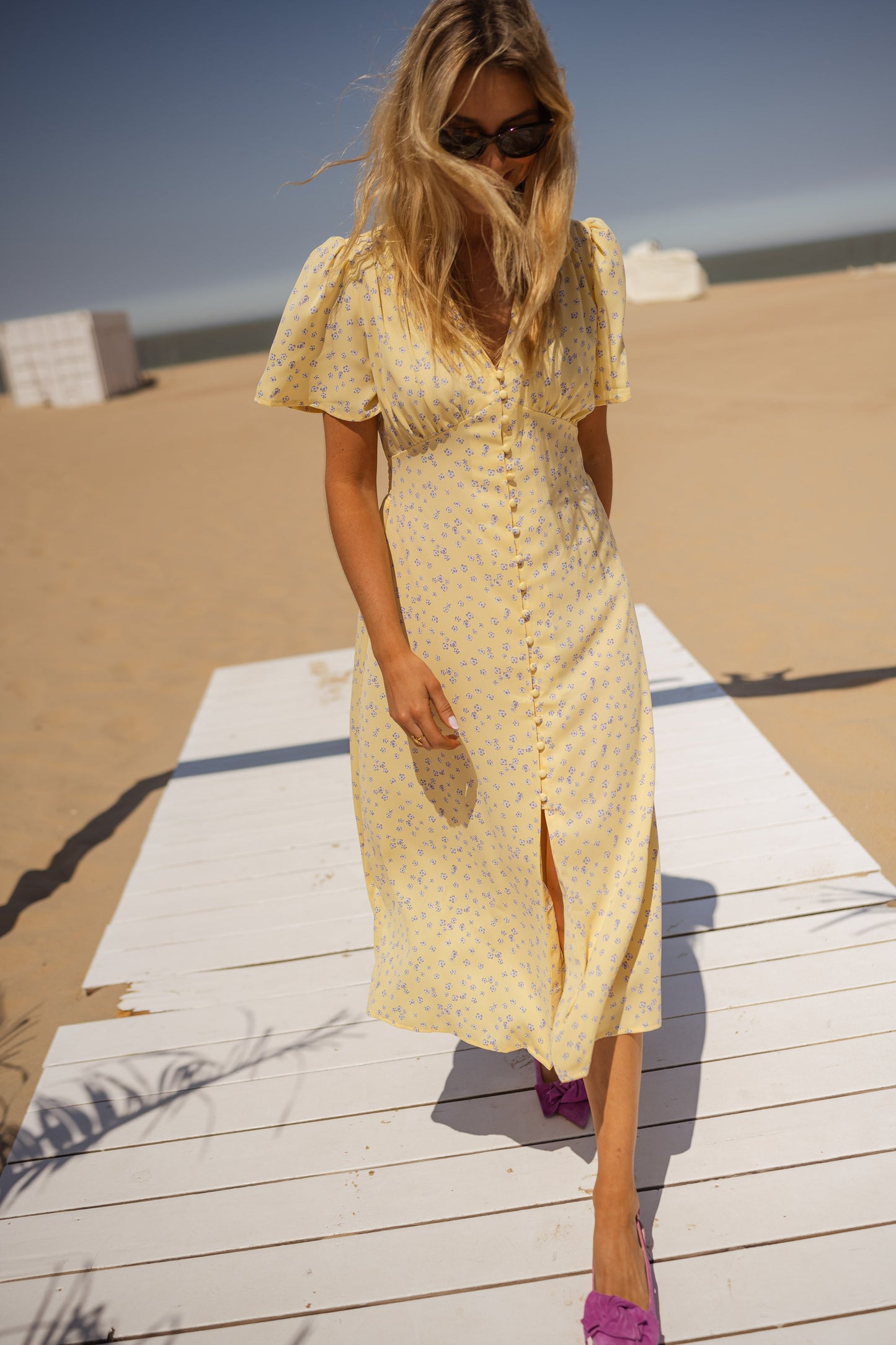Lynor™ | Floral Summer Midi Dress – Light, Elegant & Perfectly Breezy