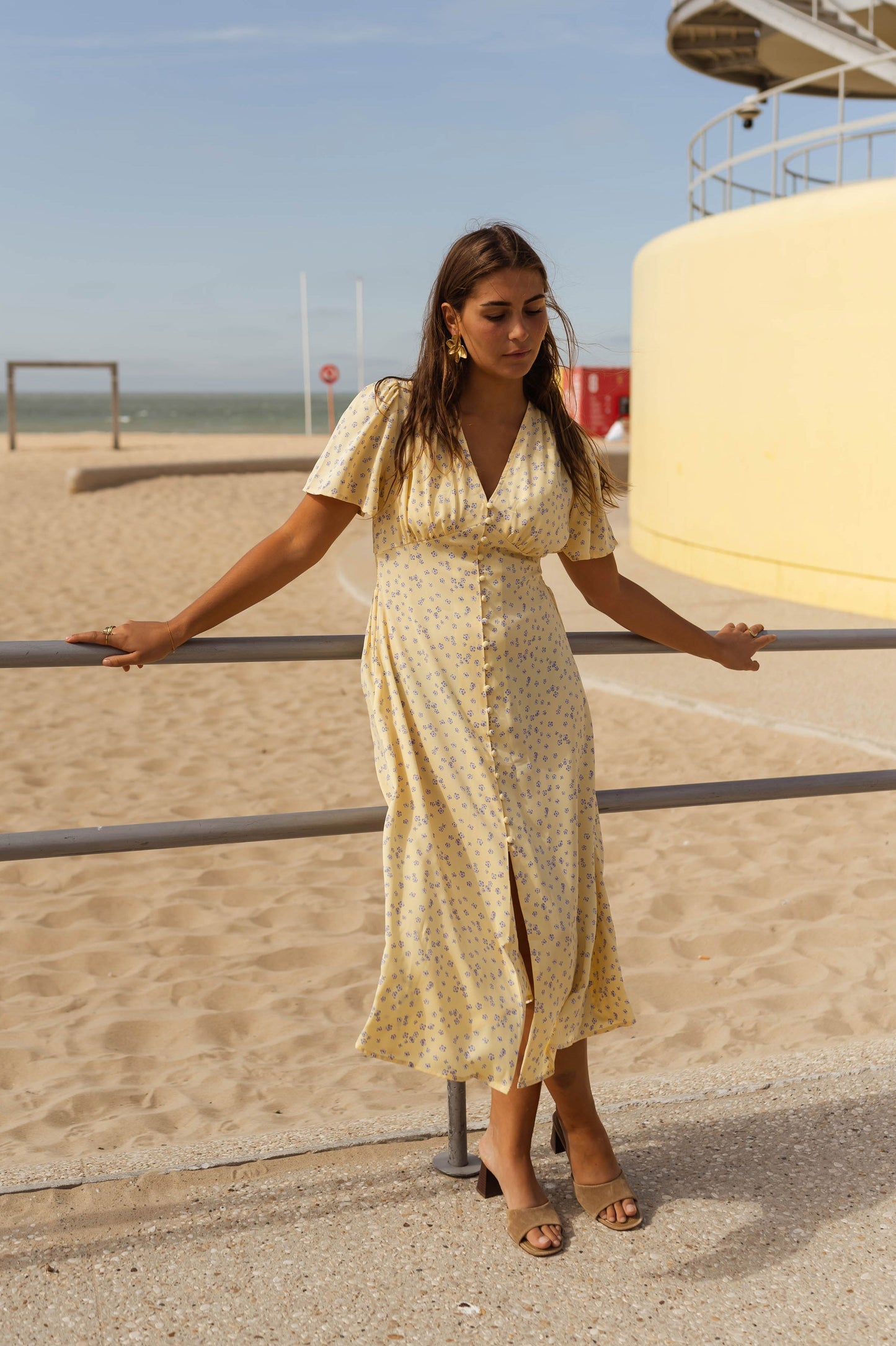 Lynor™ | Floral Summer Midi Dress – Light, Elegant & Perfectly Breezy