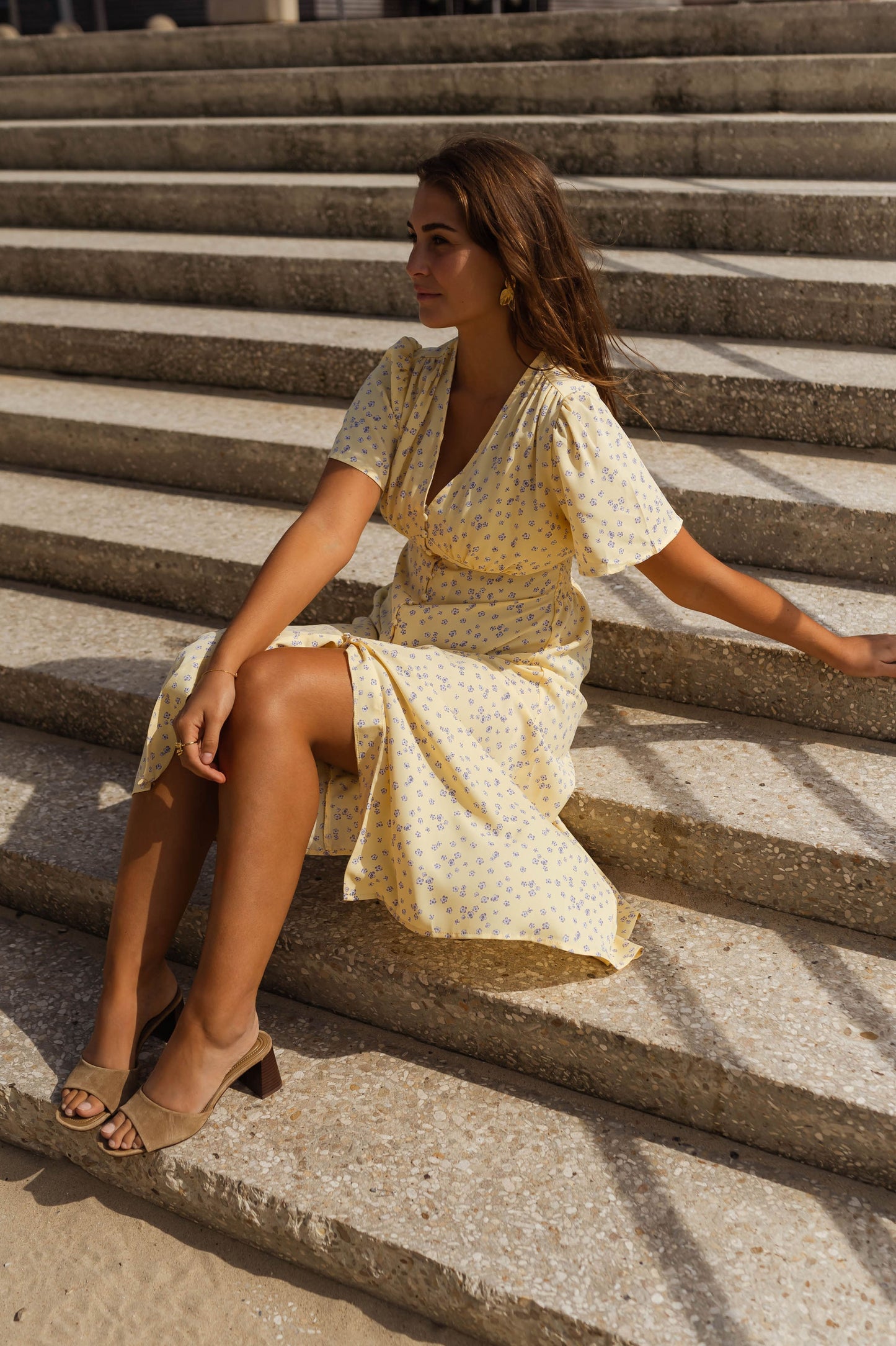 Lynor™ | Floral Summer Midi Dress – Light, Elegant & Perfectly Breezy