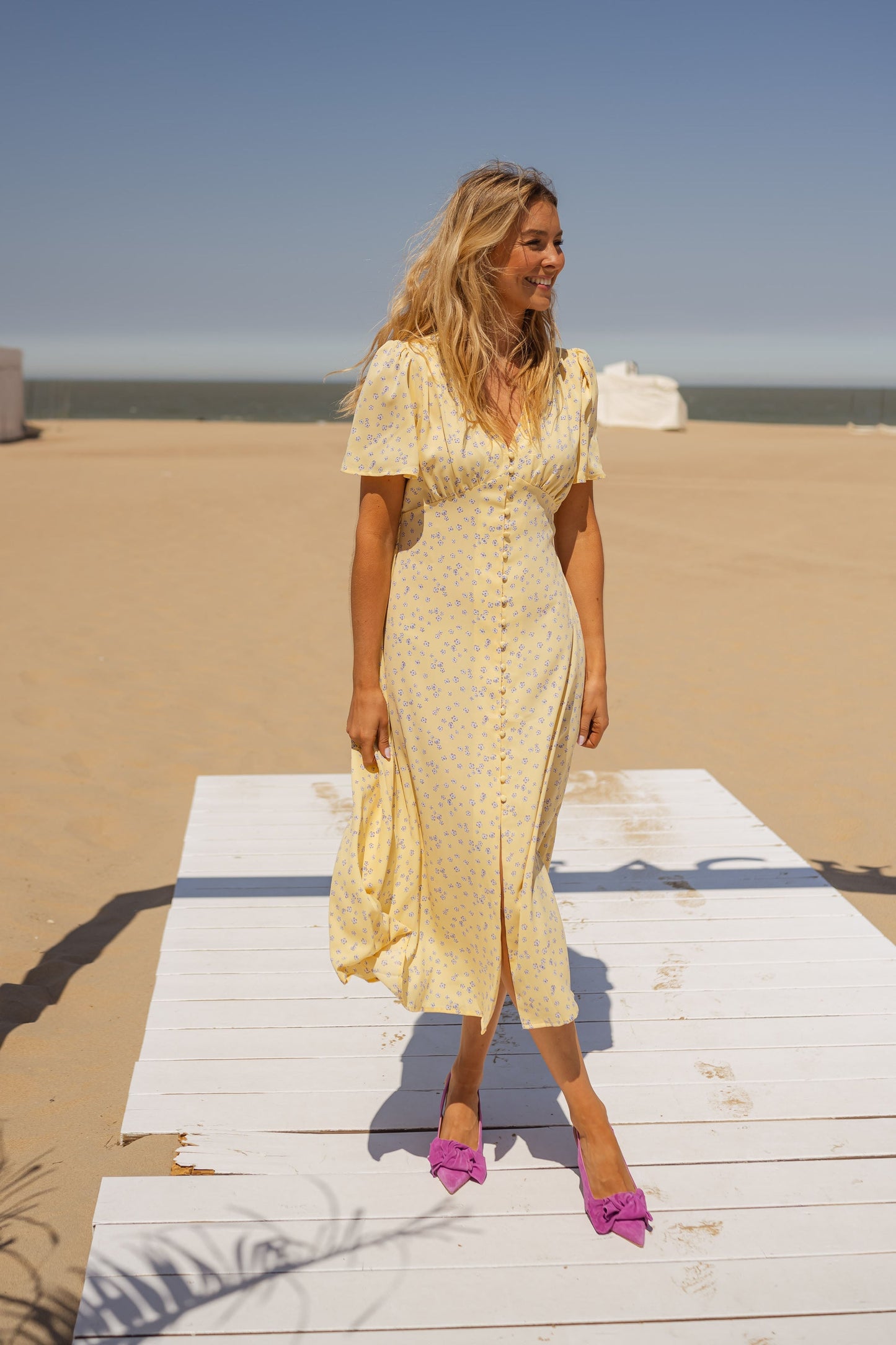 Lynor™ | Floral Summer Midi Dress – Light, Elegant & Perfectly Breezy