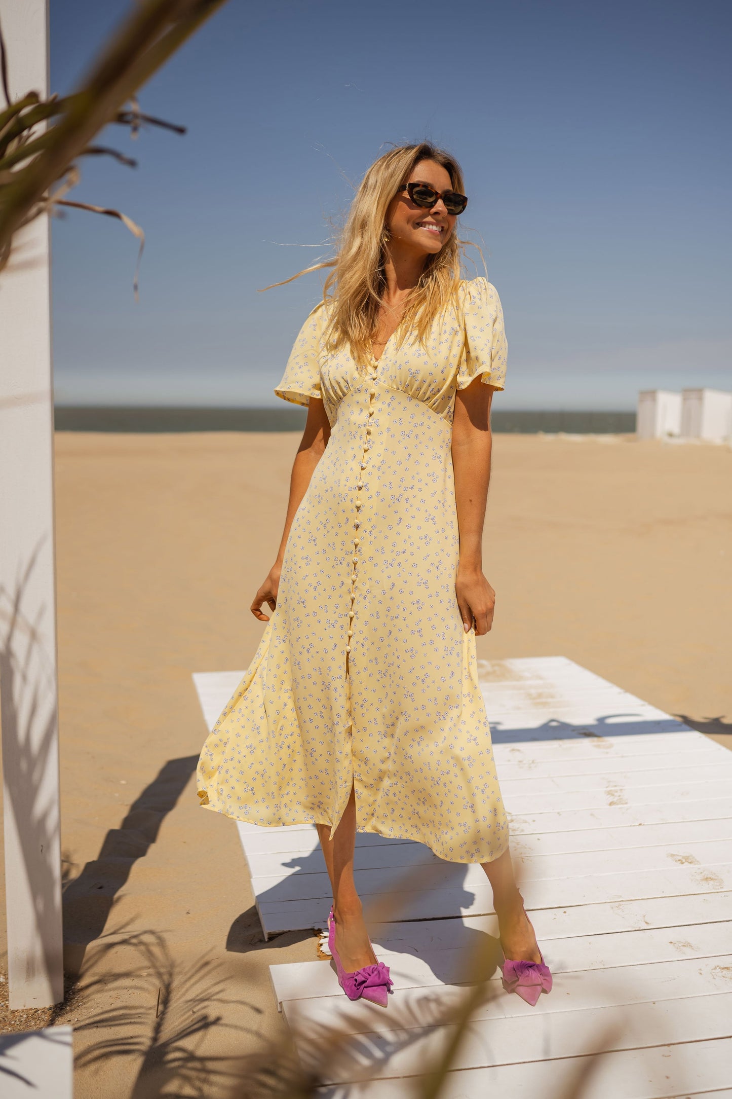 Lynor™ | Floral Summer Midi Dress – Light, Elegant & Perfectly Breezy