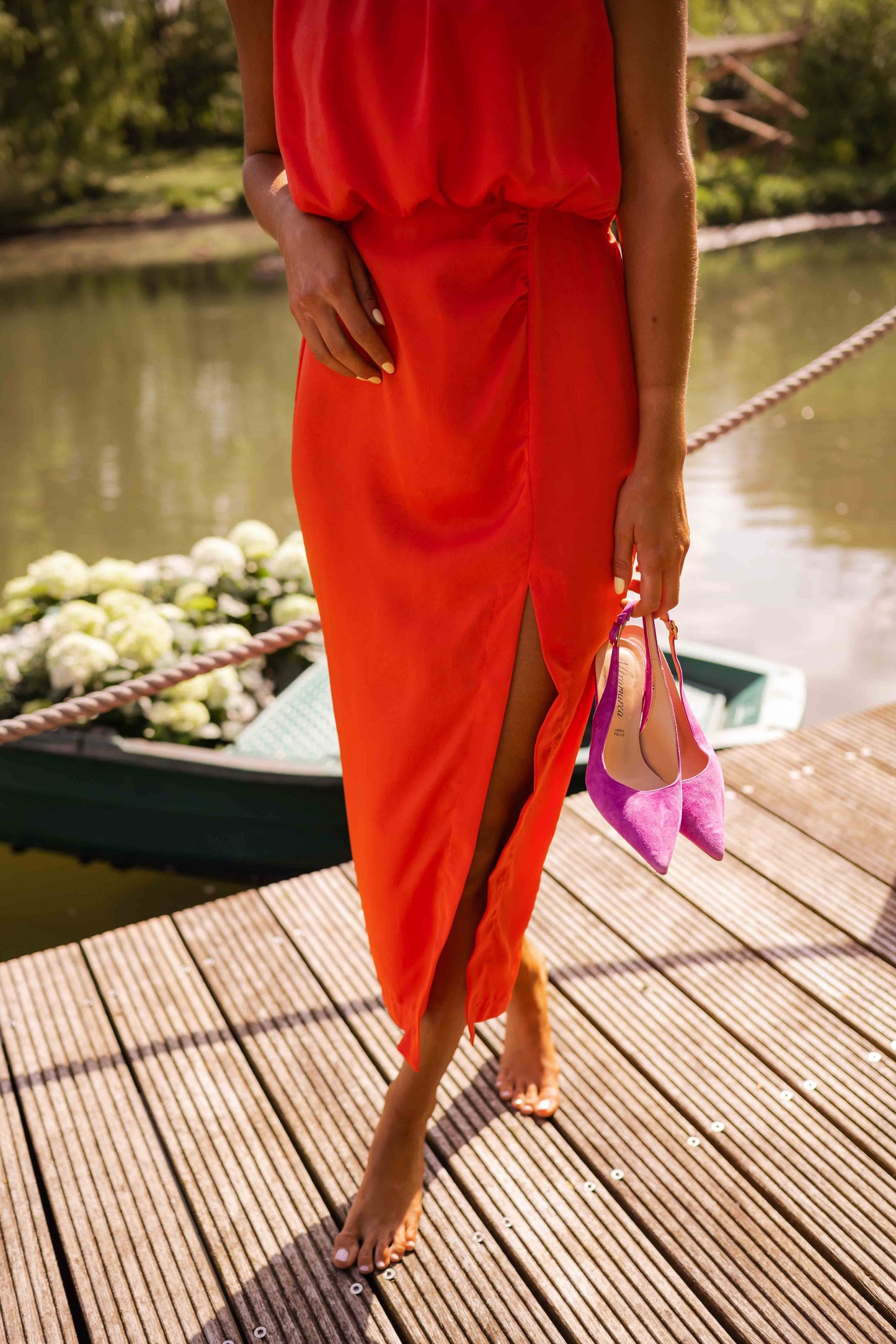 Lynor™ | Leonie – Light & Flattering Midi Dress for Effortless Summer Days