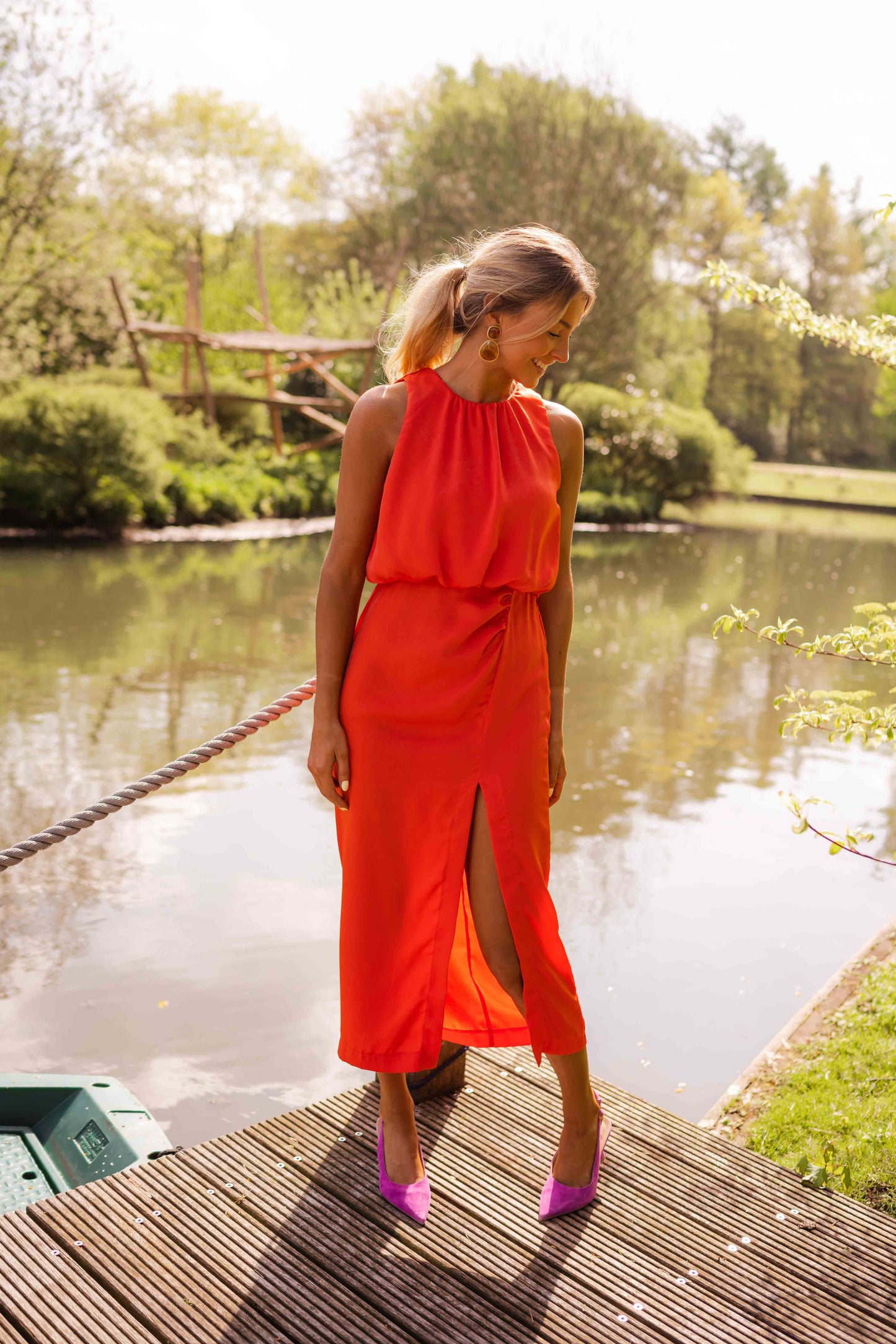 Lynor™ | Leonie – Light & Flattering Midi Dress for Effortless Summer Days
