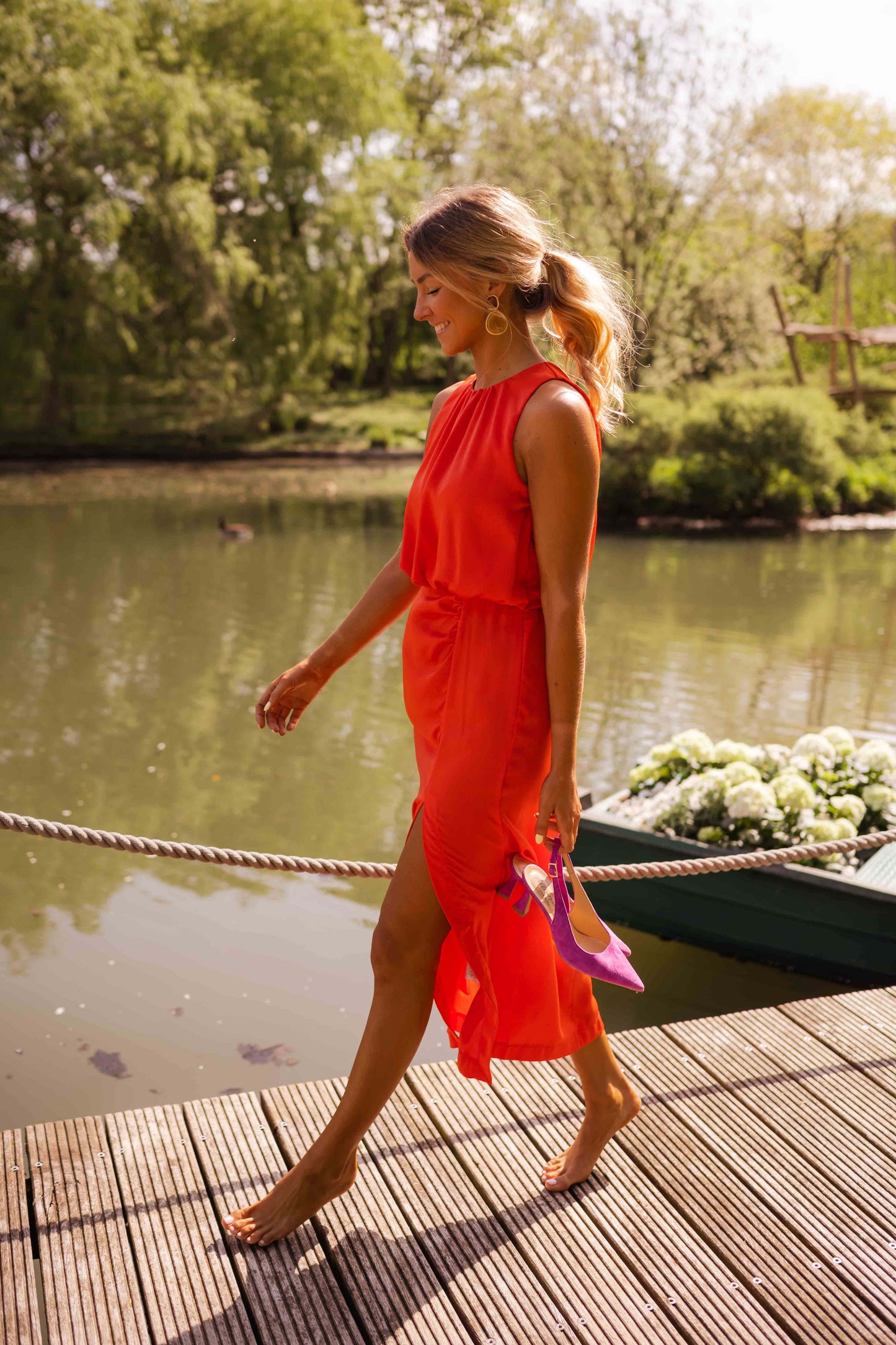 Lynor™ | Leonie – Light & Flattering Midi Dress for Effortless Summer Days