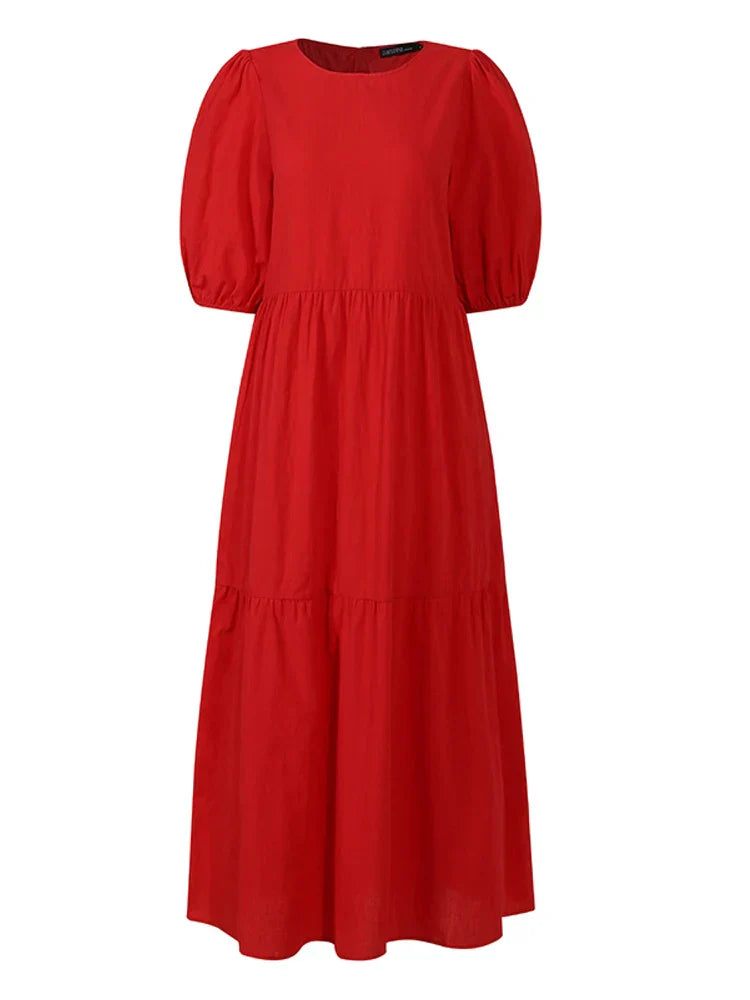 Lynor™ | O-Neck with Belly Coverage Dress