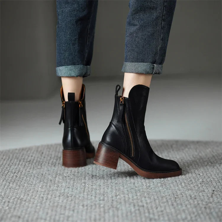 Lynor™ | Leather Ankle Boots