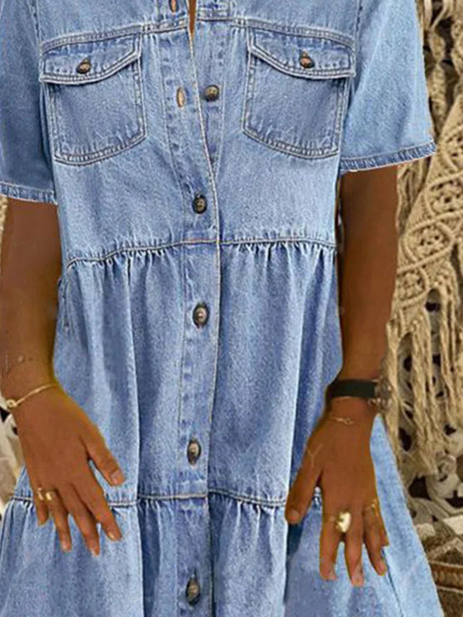Lynor™ | Boho Denim Dress