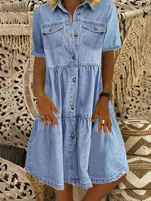 Lynor™ | Boho Denim Dress