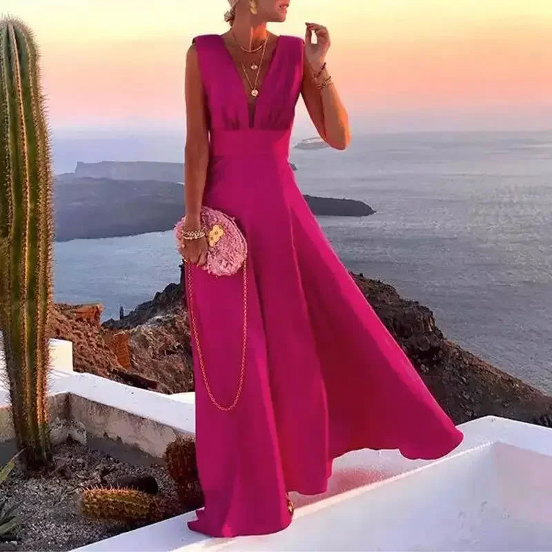 Lynor™ | French Chic Floral Sleeveless Dress
