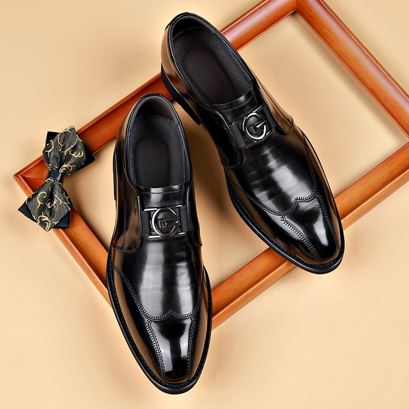 Lynor™ | Boss-style Leather Shoes
