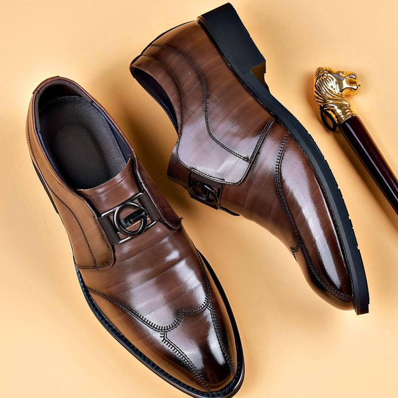 Lynor™ | Boss-style Leather Shoes