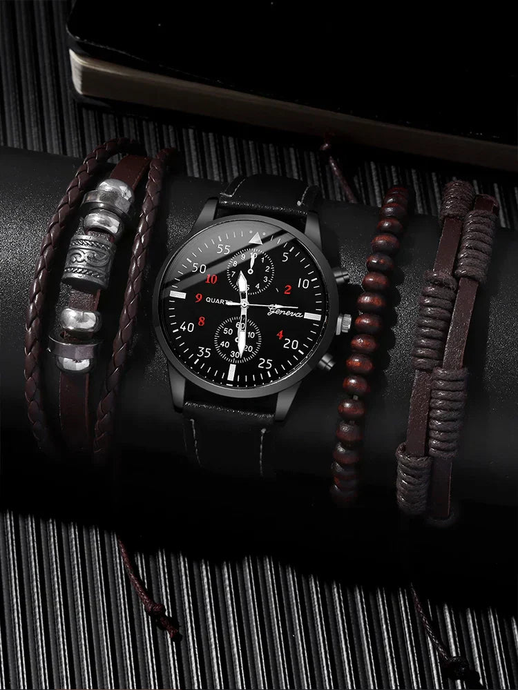 Lynor™ | 4-Piece Set with Fashion Watch and Bracelets