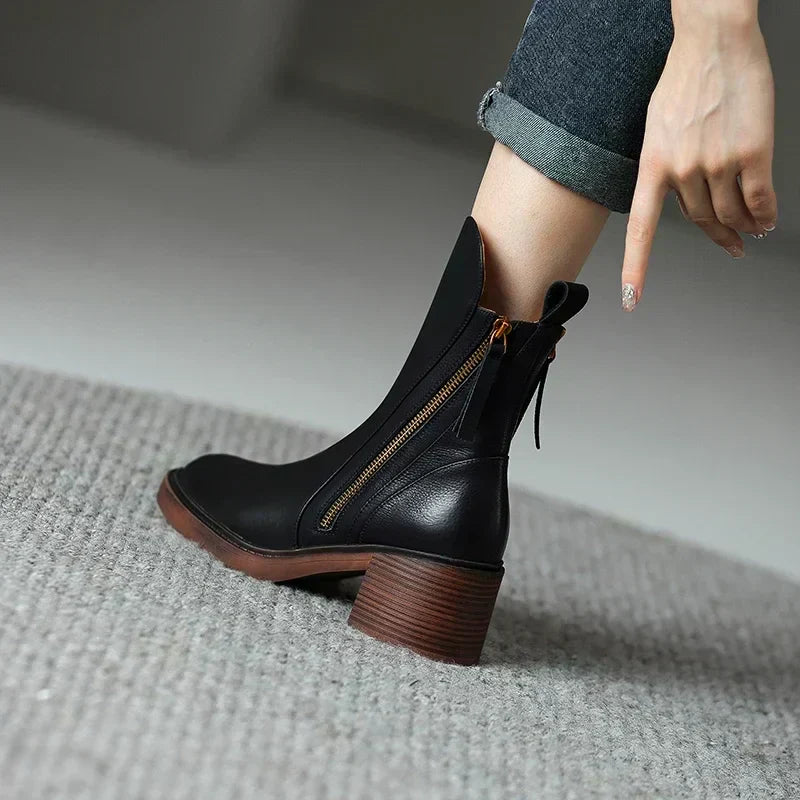 Lynor™ | Leather Ankle Boots