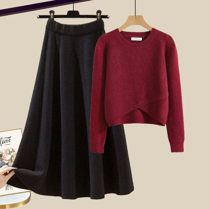 Lynor™ | Chic Knit Sweater & Skirt Set – Effortless Elegance in Every Stitch