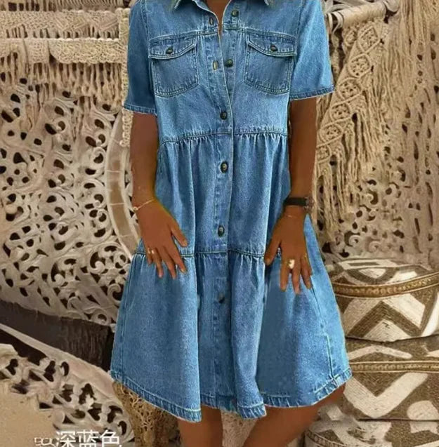 Lynor™ | Boho Denim Dress