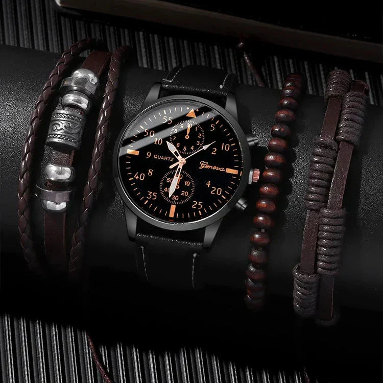 Lynor™ | 4-Piece Set with Fashion Watch and Bracelets