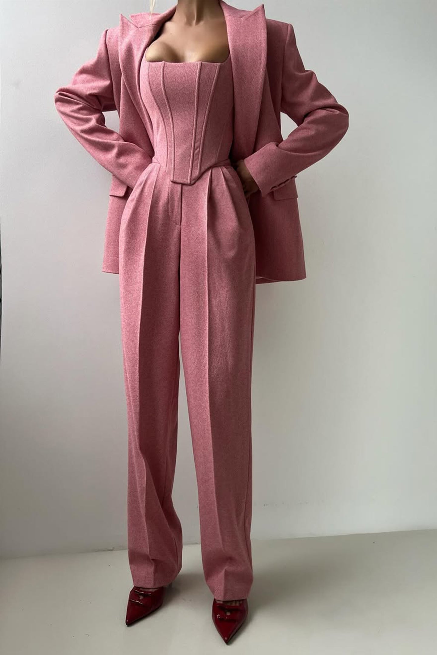 Lynor™ | Women’s Double-Breasted Blazer 3-Piece Set